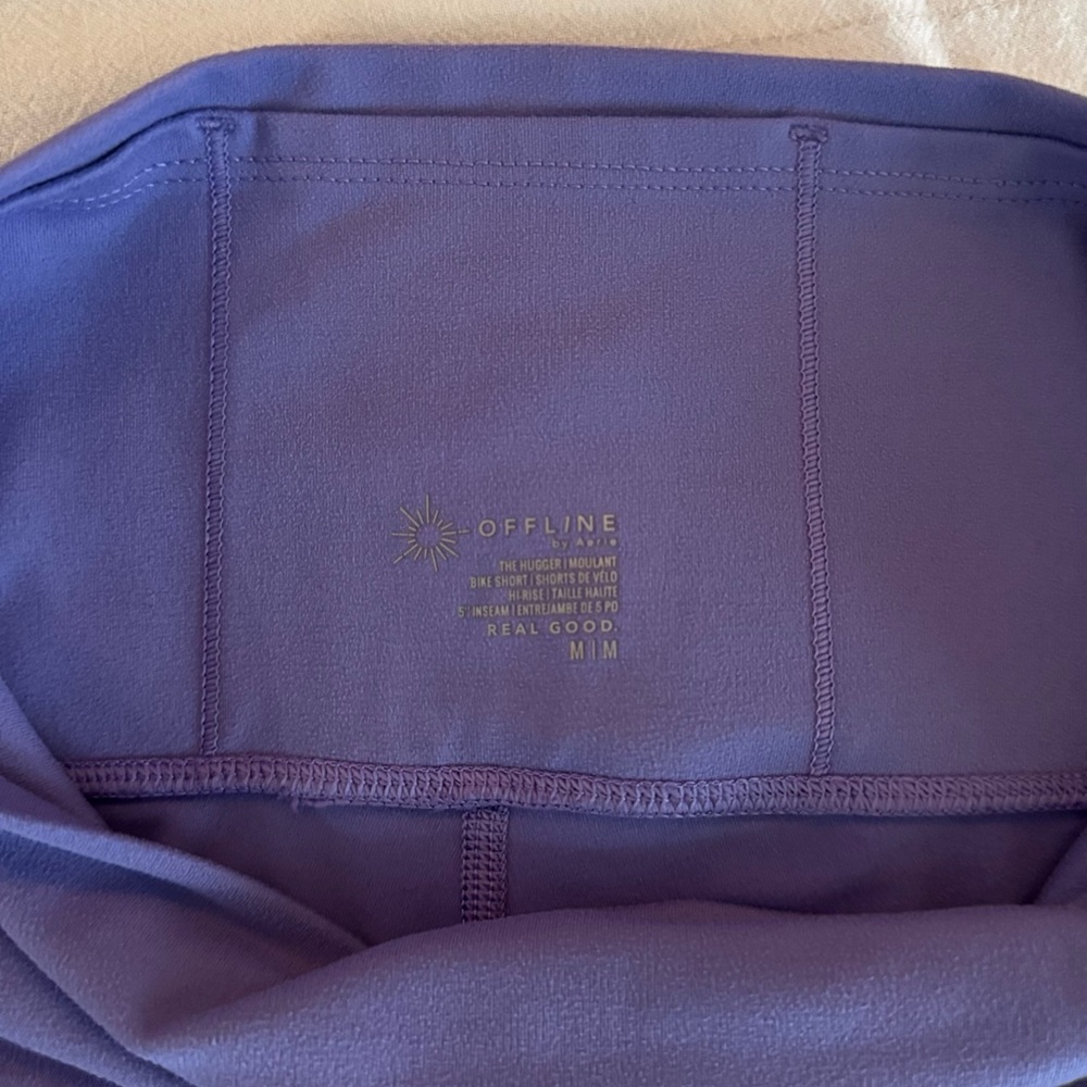 Aerie High-Waisted Purple Athletic Shorts - Picture 3 of 3